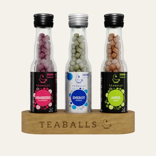 TEABALLS Set Power mit Energy, Kirsche, Himbeere 3er Pack für 225 Tassen von Teaballs