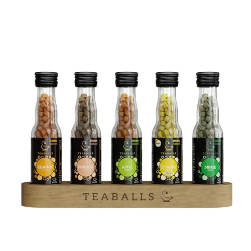 TEABALLS Set Big Citrus mit Orange, Pfirsich, Apfel, Zitrone & Minze 5er Pack für 375 Tassen von Teaballs