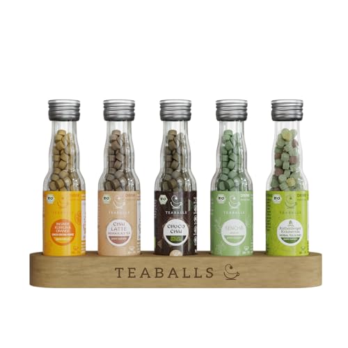 TEABALLS Set Super Fit mit Pam 5er Pack für 375 Tassen Bio Tee von Teaballs