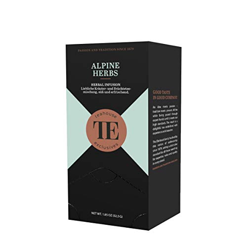 Teahouse Exclusives Gourmet Tea Bag Alpine Kräuter, 20 Beutel - Diese liebliche Kräuter- und Früchteteemischung ist wunderbar süß und gleichermaßen erfrischend von Teahouse Exclusives