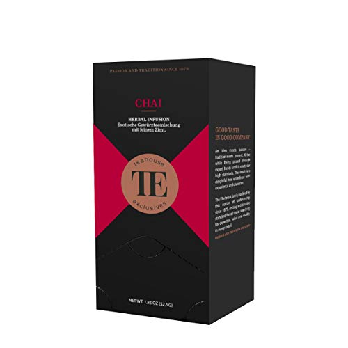 Teahouse Exclusives Gourmet Tea Bag Chai, 20 Beutel - Eine wahrhaft exotische und zugleich ausgewogen-aromatische Gewürzteemischung mit feinem Zimt von Teahouse Exclusives