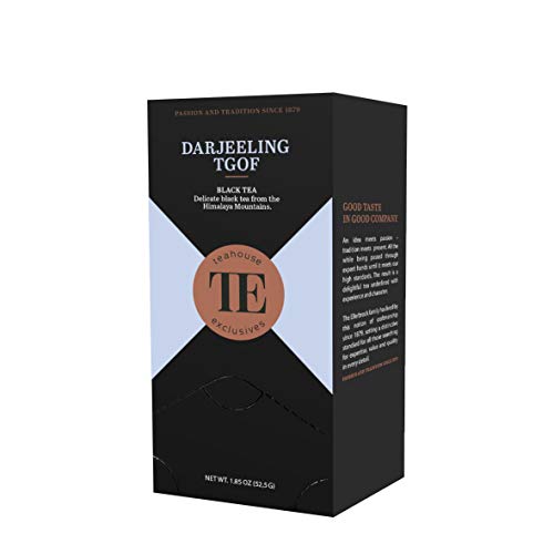 Teahouse Exclusives Gourmet Tea Bag Darjeeling TGOF, 20 Beutel - Beeindruckend vollmundiger Schwarztee, welcher seinen Ursprung im Himalaya-Gebirge hat von Teahouse Exclusives