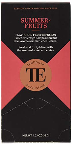 Teahouse Exclusives Gourmet Tea Bag Sommerfrüchte, 20 Beutel - Wunderbar frische und zugleich fruchtige Komposition besticht durch das Aroma sommerlicher Beeren. Wenig Säure von Teahouse Exclusives