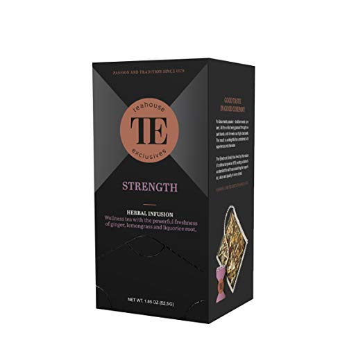 Teahouse Exclusives Luxury Tea Bag Strength, 15 Beutel - Wellnesstee mit der Frische von Ingwer und Zitronengras, abgerundet mit Süßholz von Teahouse Exclusives