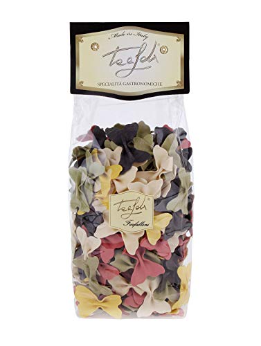 Tealdi original italienische Pasta, Farfalloni, Farfalle, 5 Aromen bunte Nudeln,farbig, aus Italien, Spezialitäten, 500 g von ANTICO PASTIFICIO TEALDI