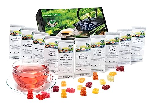 10 Sorten Teebärchen a 50g Probierpaket zum naschen oder aufgießen von Teaworld