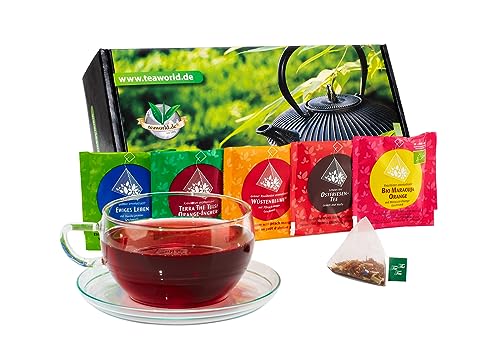 30 Sorten Pyramiden-Teebeutel Probierpaket von Teaworld