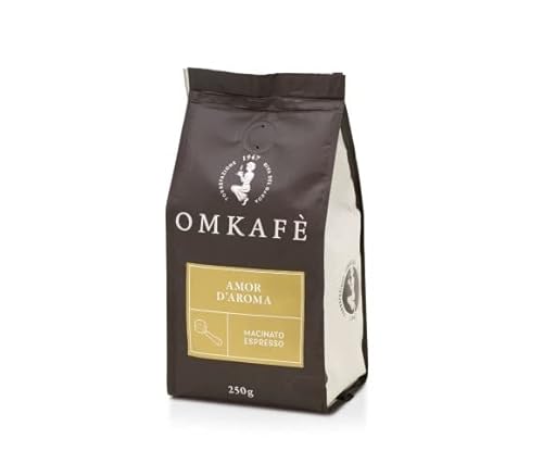 Omkafe Macinato Espresso - AMOR D'AROMA - gemahlen 250g - 92% Arabica Kaffee - 8% Robusta Kaffee von Teaworld