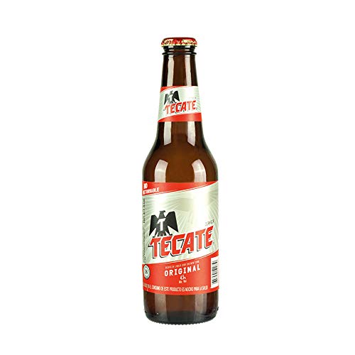 10 Flaschen Cerveza TECATE, 4,5% vol Bier aus Mexiko von Tecate