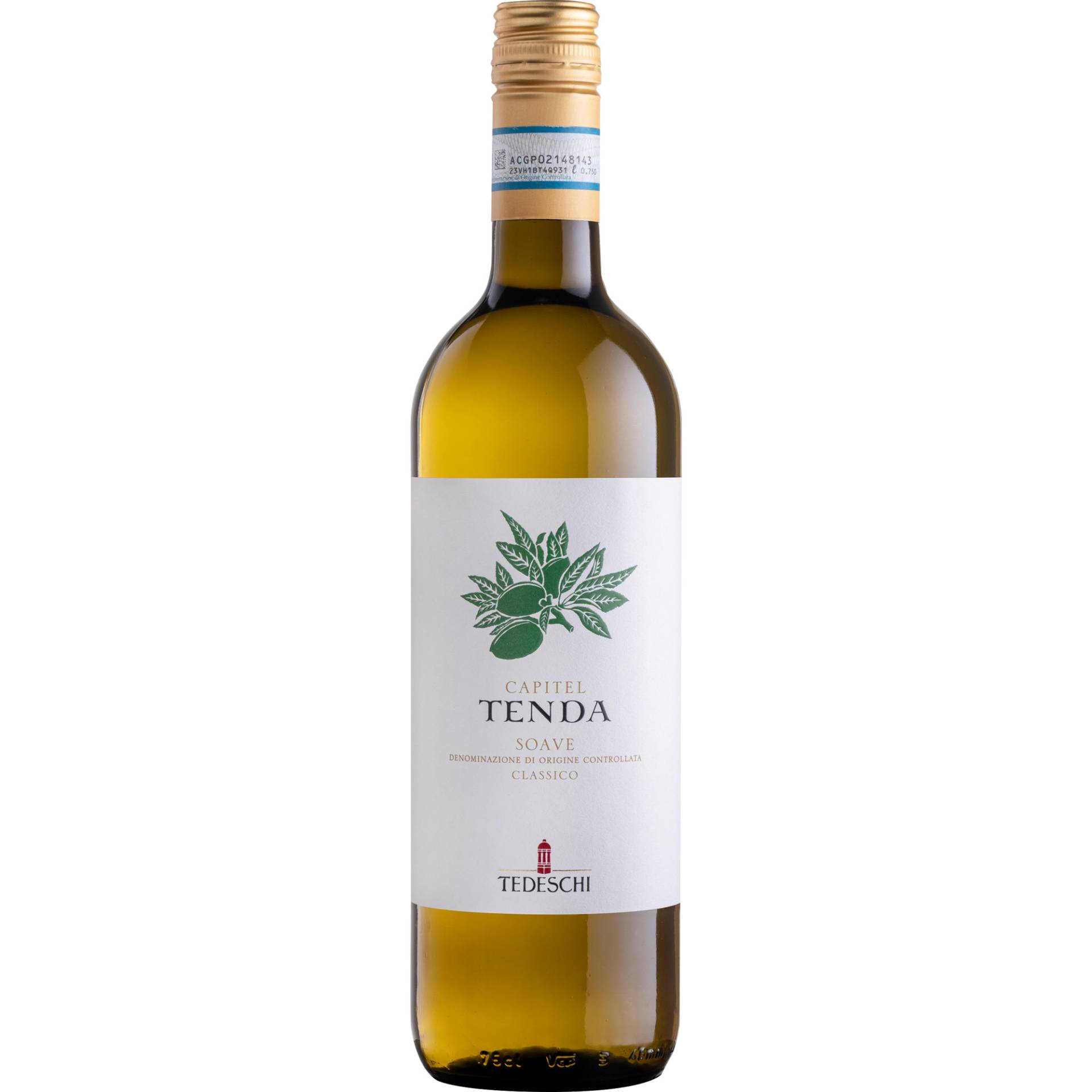 Capitel Tenda Soave Classico, Soave DOC, Venetien, 2021, Weißwein von Tedeschi, Via Giuseppe Verdi 4, IT-37029 San Pietro in Cariano