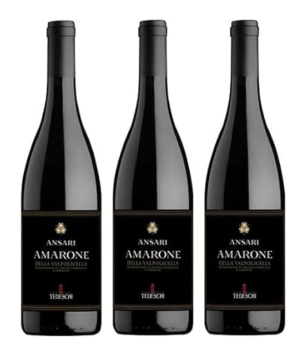 3x 0,75l - 2019er - Tedeschi - Ansari - Amarone della Valpolicella D.O.C.G. - Veneto - Italien - Rotwein trocken von Tedeschi