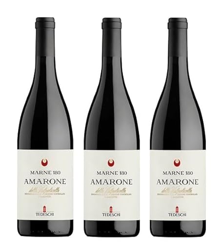 3x 0,75l - 2020er - Tedeschi - Marne 180 - Amarone della Valpolicella D.O.C.G. - Veneto - Italien - Rotwein trocken von Tedeschi