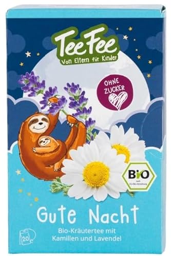 TeeFee - Gute Nacht Bio Kräutertee mit Kamille Kindertee | 20 x 1,5g von TeeFee