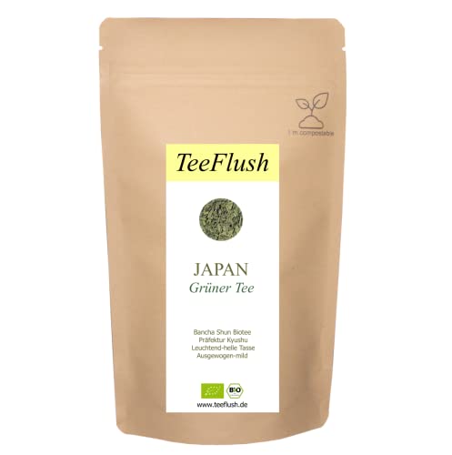 Japan Bancha Bio, Kyushu Präfektur, Grüner Tee, 100g, Ernte 2024, Geschmack: ausgewogen-mild mit leuchtend-heller Tasse von TeeFlush