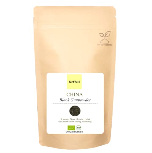 China Black Gunpowder, Schwarzer Biotee, 250g, Ernte 2023, Präfektur: Hubei Geschmack: leicht rauchig, vollmundig von TeeFlush