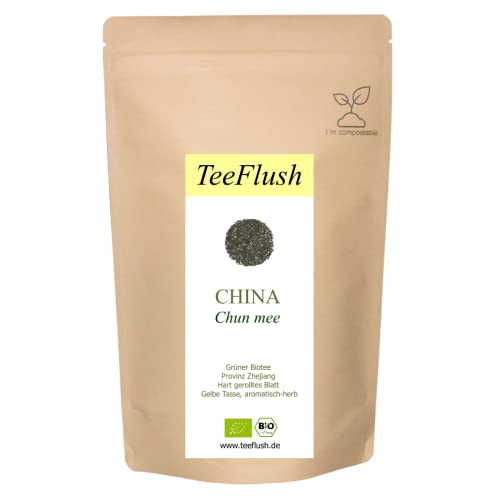 China Chun Mee, Grüner Tee, Bio, 1000g, lose Blätter, Ernte 2024, Provinz: Zhejiang, Geschmack: aromatisch-herb von TeeFlush