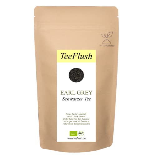 Earl Grey Leaf, Bio, 1kg, Ernte 2023, Feiner Ceylon, veredelt durch China Tee mit White Buds Mao Jian Superiorund abgerundet mit feinstem, natürlichem Bergamottearoma von TeeFlush