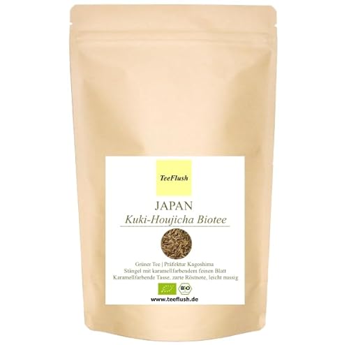 Japan Kuki-Houjicha Kazuki, Grüner Biotee, 250g, Ernte 2024, Präfektur Kagoshima, Geschmack: Karamellfarbende Tasse, zarte Röstnote, leicht nussig von TeeFlush