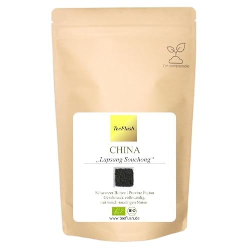 Lapsang Souchong Bio, China Schwarzer Tee, Ernte 2024, Provinz Fujian, 100g, Lose Blätter, Geschmack vollmundig, mit weich-rauchigen Noten von TeeFlush