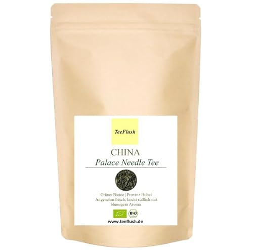 Palace Needle - China Grüner Tee, Bio, 250g, Ernte 2024, Provinz Hubei, Geschmack: Angenehm frisch, leicht süßlich mit blumigem Aroma von TeeFlush