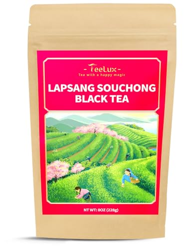 TeeLux Lapsang Souchong Tee 228g, Vegan, Einzigartiger Geräucherter Schwarzer Tee aus China, Lose Blätter, Vollmundiger Rauchiger Geschmack von TeeLux