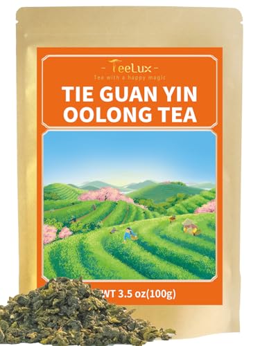 TeeLux Ti Kuan Yin Oolong Tee 100g, Vegan, Hochwertiger Oolong Loser Tee aus China, Tie Guan Yin Oolong Tee von TeeLux