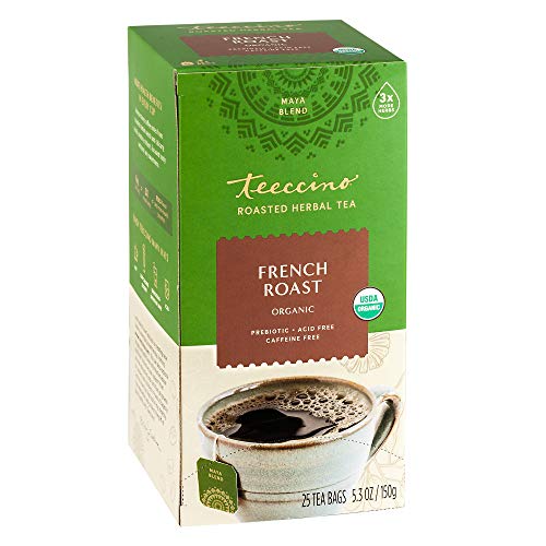 Teeccino Französischer Braten Kräutertee - Reichhaltiger & gerösteter Kräutertee, koffeinfrei & präbiotisch für natürliche Energie, Kaffeealternative, 25 Teebeutel von Teeccino