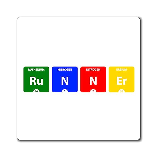 Funny Runner Periodensystem der Elemente, Magnete, 7,6 x 7,6 cm von Teegarb Letter Blanket