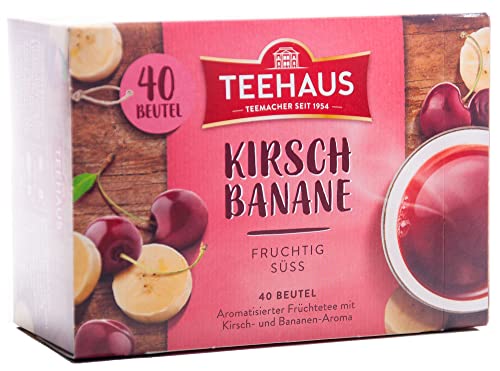 TEEHAUS Kirsch-Banane Tee 40 Teebeutel - 90g von Teehaus