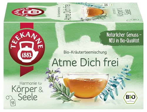 TEEKANNE Atme Dich frei Bio-Kräuterteemischung, 10 Packungen x 18 Beutel (10x 36g) von Teekanne