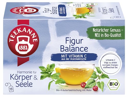 TEEKANNE Figur Balance Bio-Kräutertee mit Mate,10 Packungen x 18 Beutel (10x 36g) von Teekanne