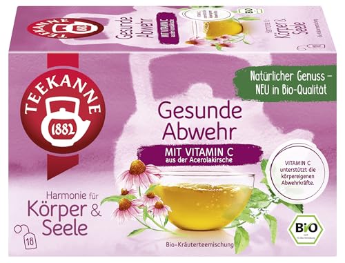 TEEKANNE Gesunde Abwehr Bio-Kräutertee, 10 Packungen x 18 Beutel (10x 36g) von Teekanne