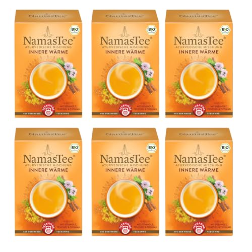 Teekanne NamasTee® Bio Innere Wärme mit Süßholz, Fenchel & Thymian, 6er Pack (6x 15 Teebeutel, 162g) von Teekanne