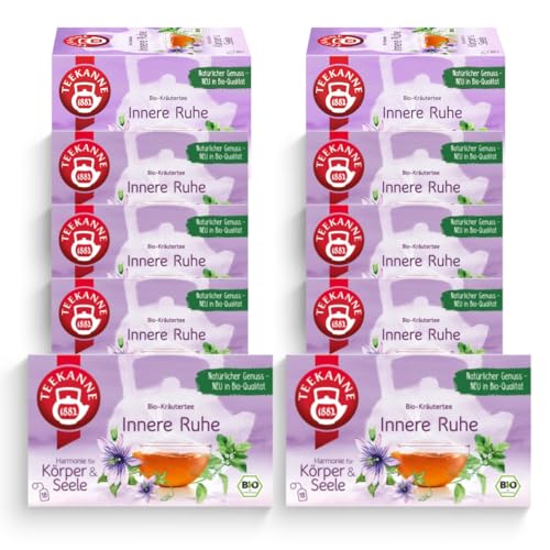 TEEKANNE Innere Ruhe Bio-Kräutertee, 10 Packungen x 18 Beutel (10x 36g) von Teekanne