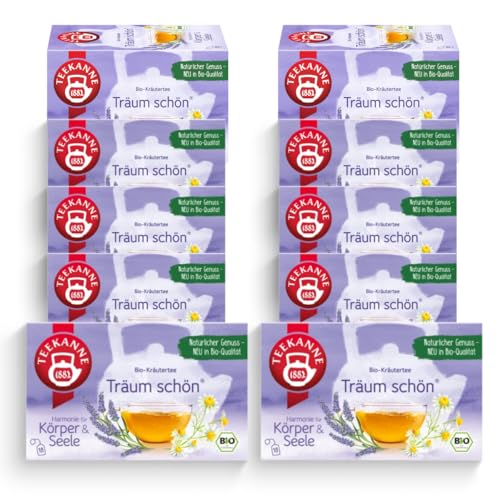 TEEKANNE Träum Schön® Bio-Kräutertee, 10 Packungen x 18 Beutel (10x 30,6g) von Teekanne