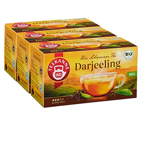 Teekanne Bio Darjeeling, 3er Pack von Teekanne