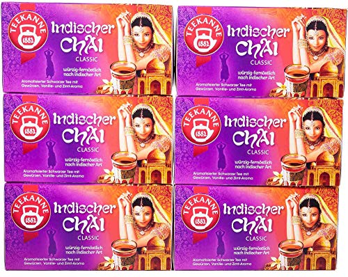 Teekanne Indischer Chai, 6er Pack (6 x 20 Teebeutel), 6 x 40 g von Teekanne