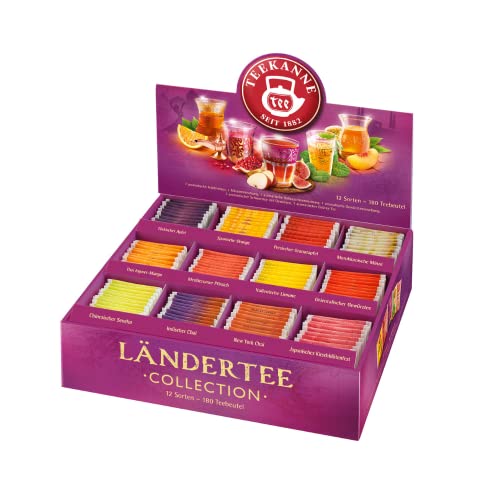 Teekanne Ländertee Collection Box, 180 Teebeutel in 12 Sorten, 383 g von Teekanne