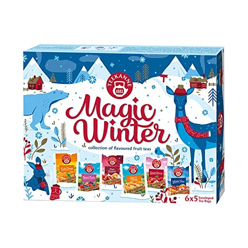 TEEKANNE Magic Winter Tee-Auswahl mit 6 Geschmacksrichtungen, je 5 Teebeutel von Teekanne