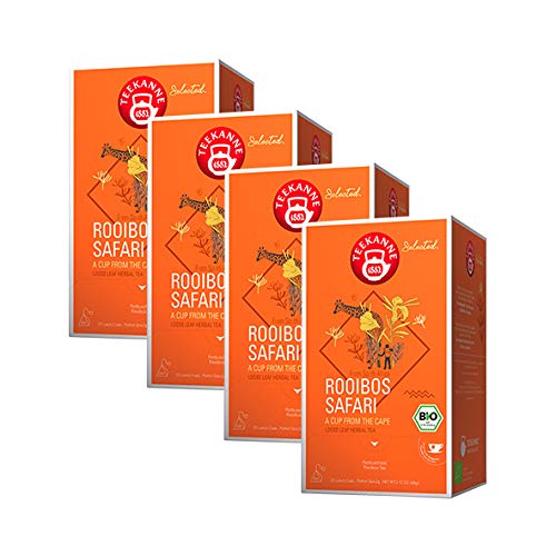 Teekanne Selected Rooibos Safari Bio Luxury Cup Pyramidenbeutel 40g / 4er Pack von Teekanne