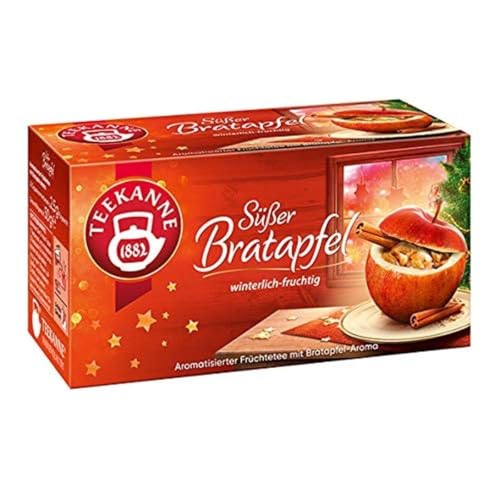 Teekanne Süßer Bratapfel, Früchtetee mit Bratapfel-Aroma, 6er Pack (6 x 20 Teebeutel), 6 x 50 g von Teekanne