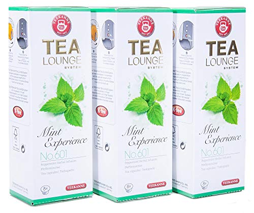 Teekanne Tealounge Kapseln Kräutertee Mint Experience No. 601, 6er Pack (6 x 8 Kapseln) von Teekanne