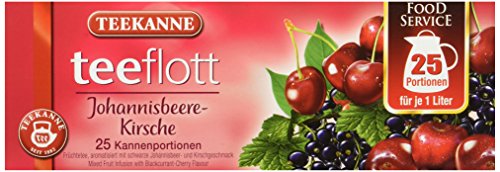 Teekanne Teeflott Johannisbeere-Kirsche (Teebeutel), 2er Pack (2 x 125 g) von Teekanne