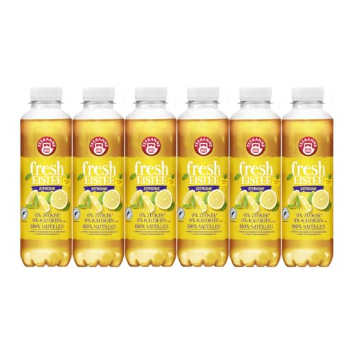 Teekanne fresh Eistee Zitrone, 500ml | 6er Pack (6 x 0,5 l) inkl. Pfand von Teekanne