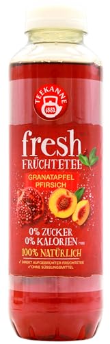 Teekanne fresh Früchtetee Granatapfel Pfirsich, 18er Pack (18 x 0.5 l) EINWEG von Teekanne