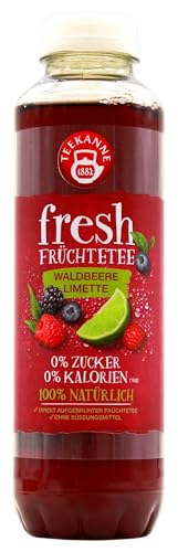 Teekanne fresh Früchtetee Waldbeere-Limette, 18er Pack (18 x 0.5 l) EINWEG von Teekanne