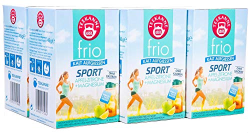 Teekanne frio Sport Apfel-Zitrone-Magnesium, 6er Pack (6 x 18 Teebeutel), 6 x 45 g von Teekanne