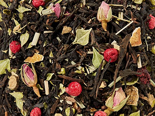 teemando® BIO Schwarzteemischung k.b.A. Black Sencha Fruits & Roses Mandel-Vanille-Note DE-ÖKO-006 aromatisiert 1 kg von Teemando