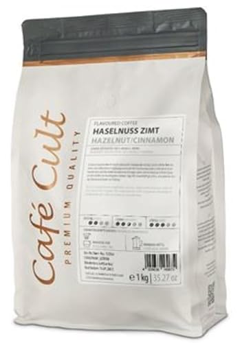 teemando® Kaffee Haselnuss Zimt in 1 kg Tüte, ganze Bohne aromatisiert von Teemando