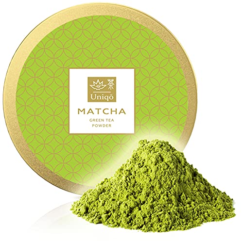 Matcha Pulver aus Grüntee, für Macha Latte, Eis, Bubble Tea oder Backen - Japanischer Matcha Tee 100% natürlich in wiederverschließbarer Dose von TEA Uniqō